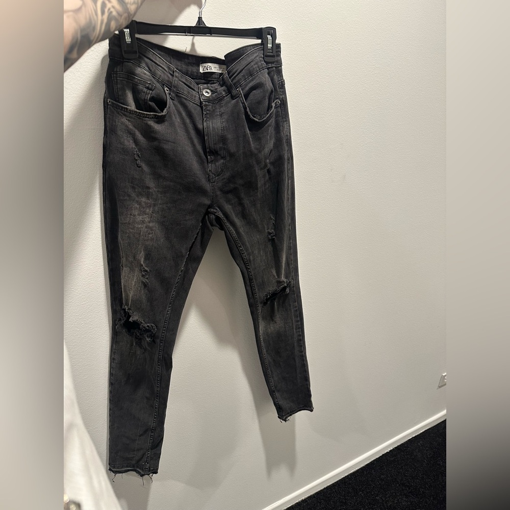 Zara Men's Charcoal Skinny Jeans